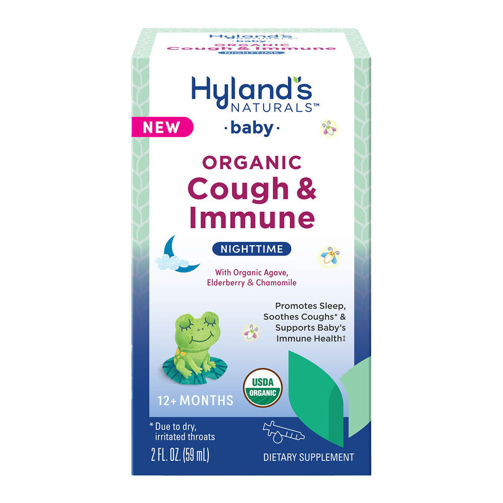 Hylands Naturals Baby Organic Cough And Immune Nighttime Syrup, 2 Oz